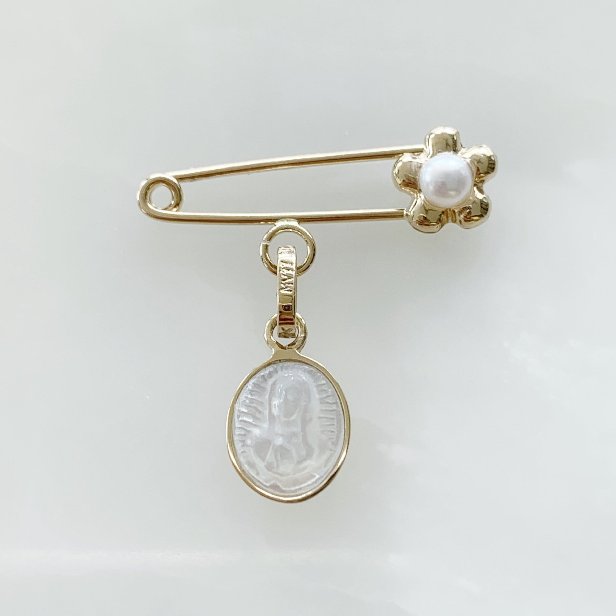 Baby Pin de la Virgen de Guadalupe Oro 14k Mod Med76-1a0e