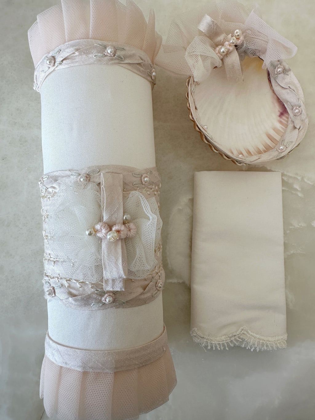Set de Vela para Bautizo para Niña Mod. Anabr4569