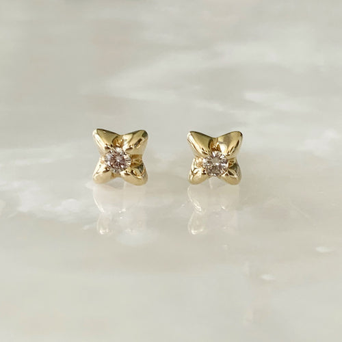 Aretito de Diamante Oro Amarillo 14k Mod. AR-BR-14K-6032