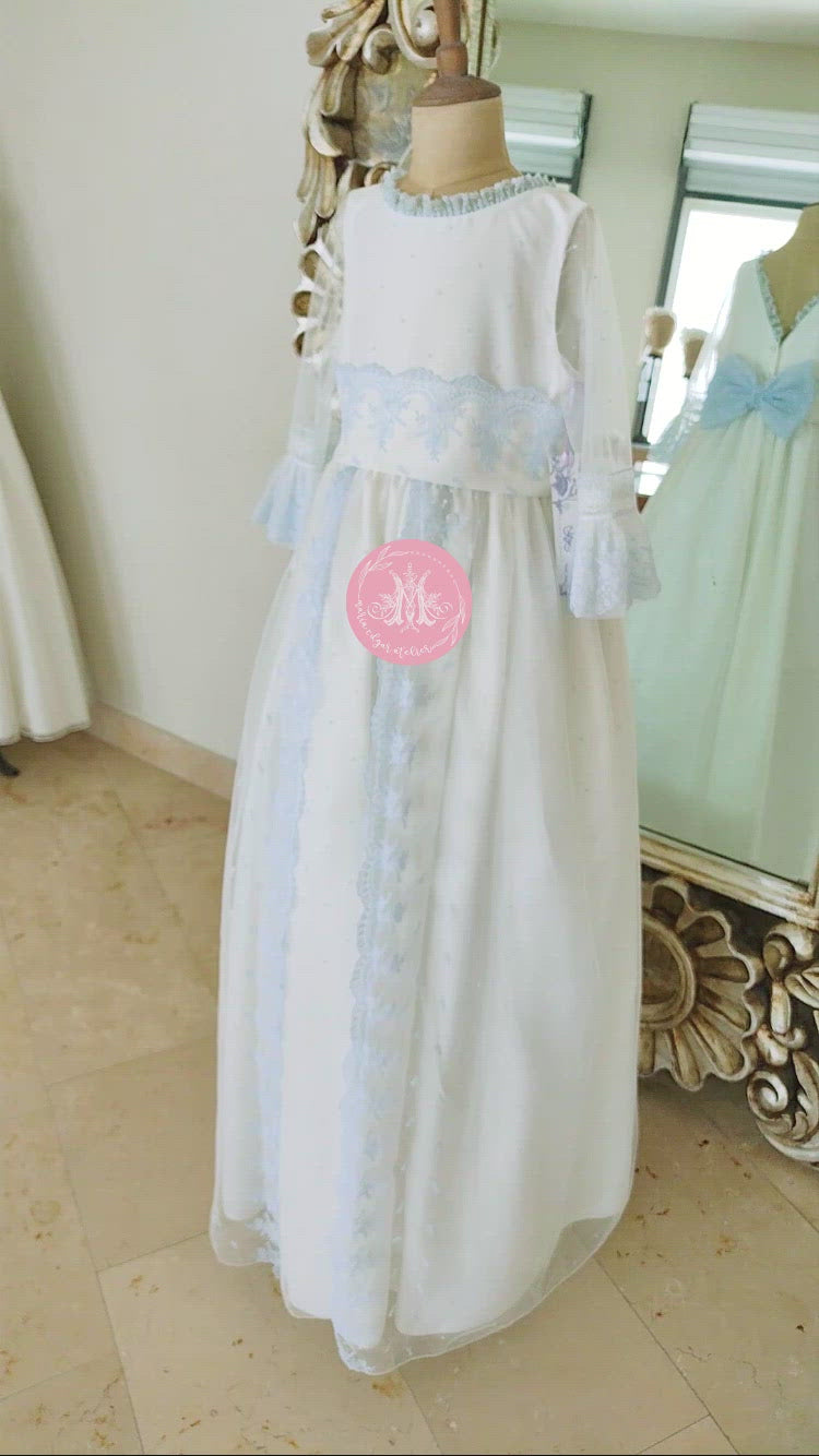 Vestido Español para Primera Comunión Monserrat Lozano Mod. 215 T10