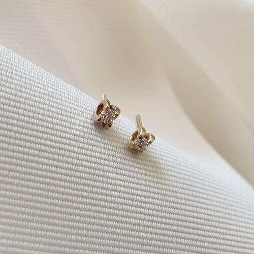 Aretito de Diamante Oro Amarillo 14k Mod. AR-BR-14K-4292