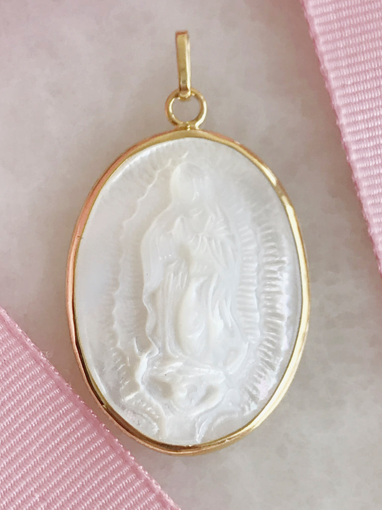 Medalla de la Virgen de Guadalupe Oro 14K OMR411