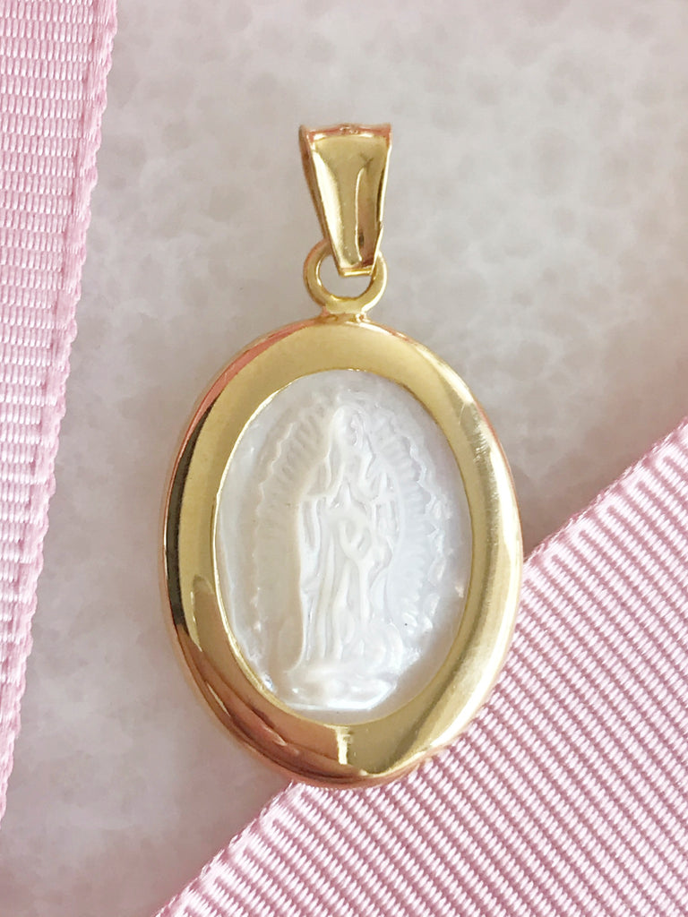 Medalla de la Virgen de Guadalupe Oro 14K OMR412