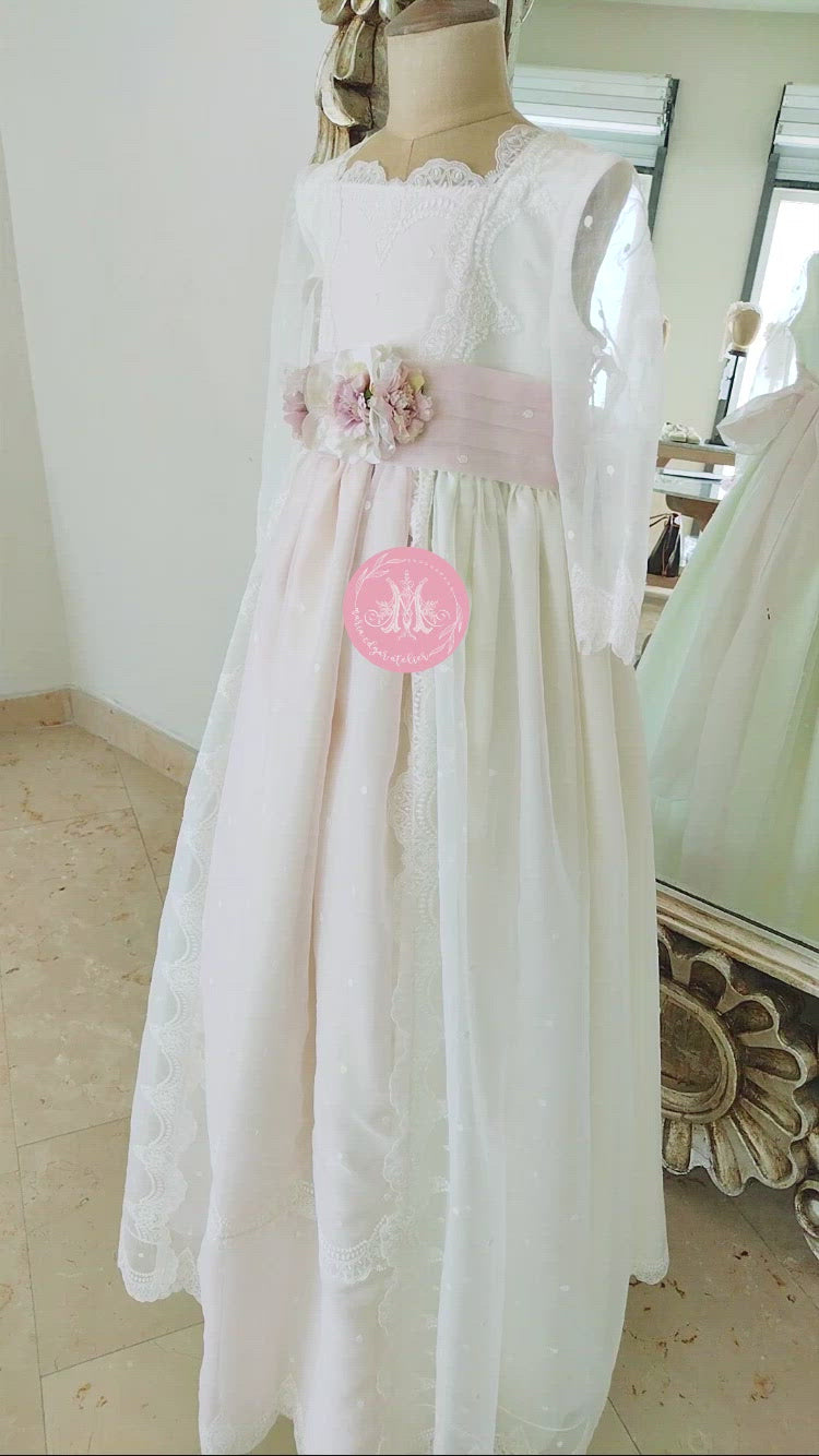Vestido Español para Primera Comunión Monserrat Lozano Mod. 160 T8