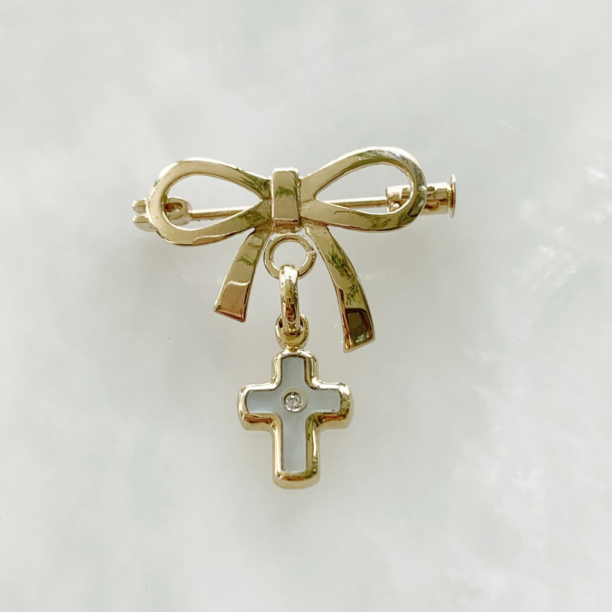 Baby Pin con Cruz Oro 14k Mod 2a2e