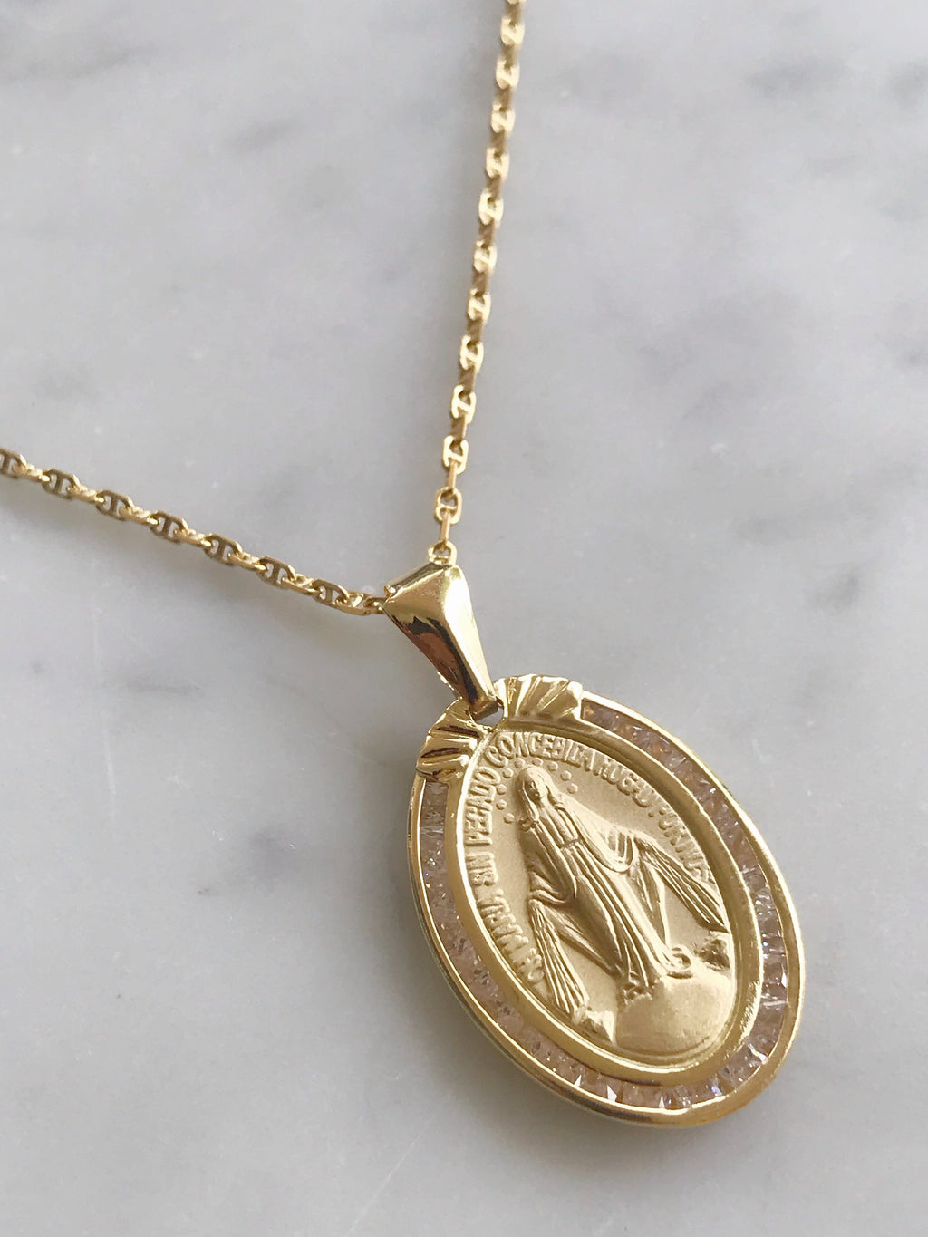 Cadena Con Medalla Oro 14k Mod Cn2a9 + Me2a3