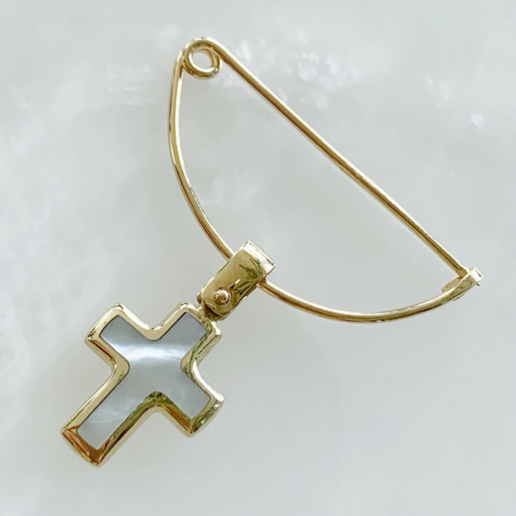 Baby Pin con Cruz Oro 14k Mod 1a6e