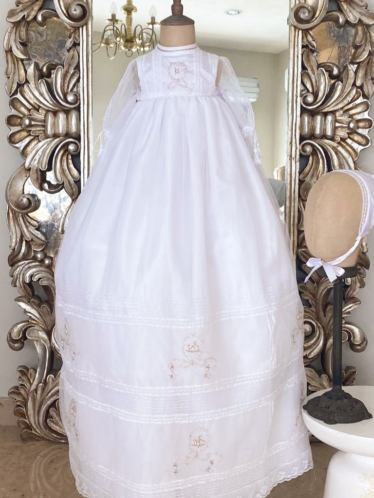 Ropon para Bautizo Largo para Niño y Niña Mod. Rno4205 T12