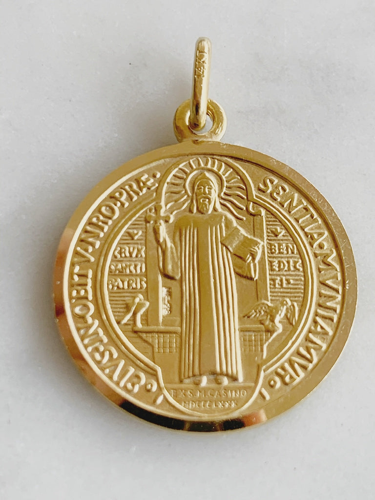 Medalla de San Benito Oro 14k mesb5a7e