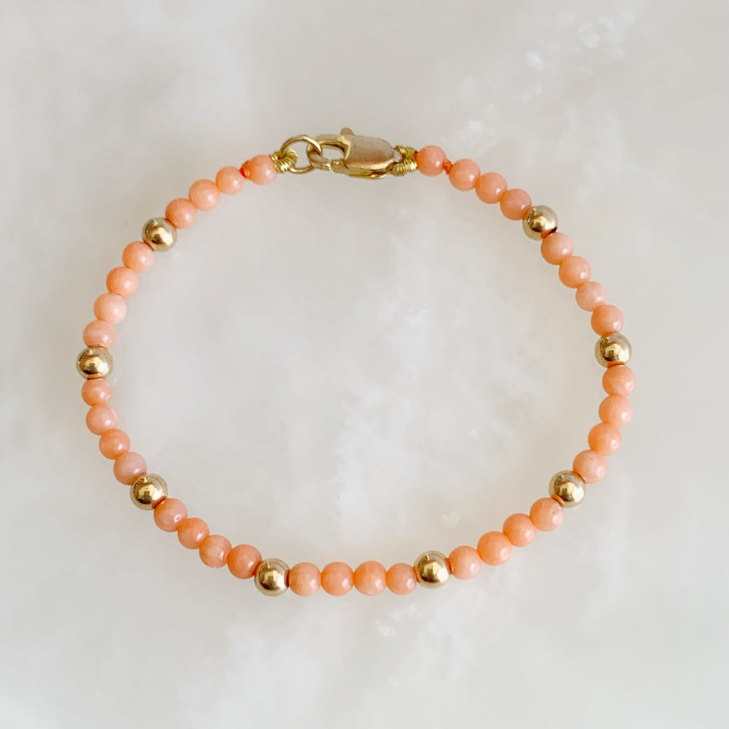 Esclava para Bebe o Niño (a) en Oro 14k Mod. Coral2