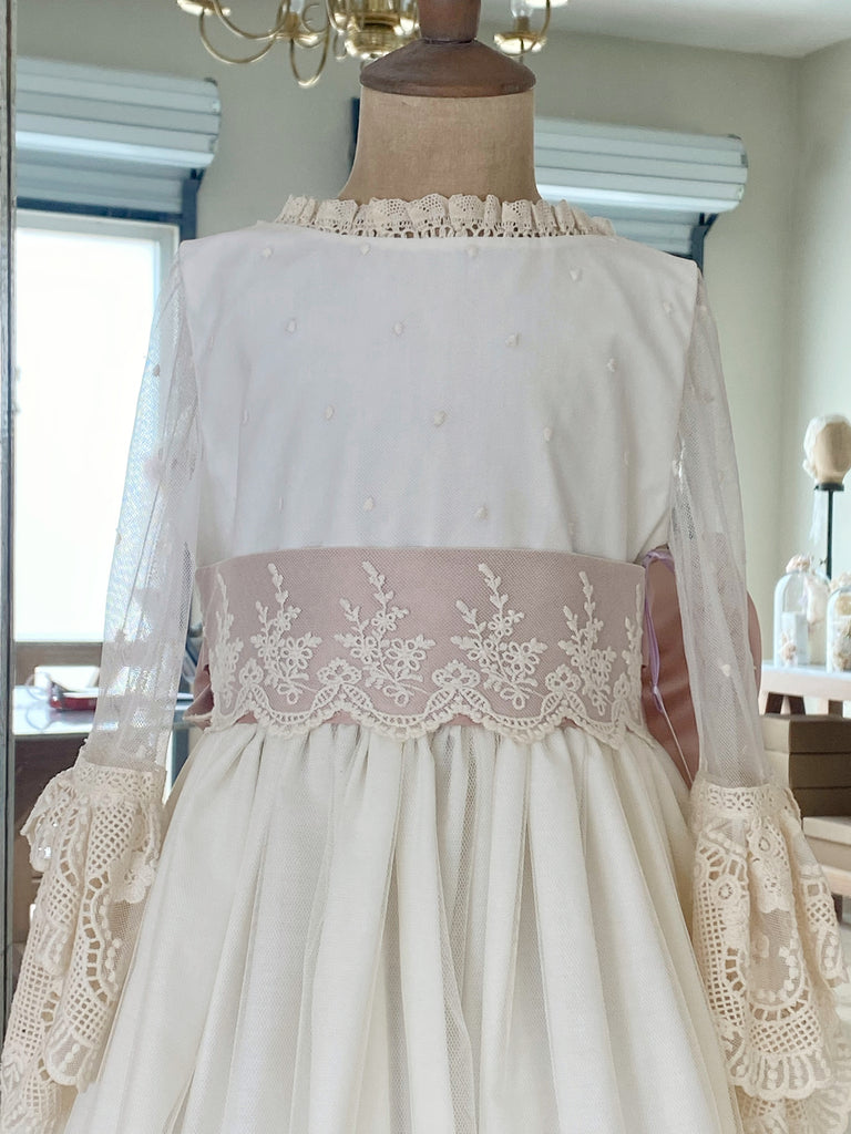 Vestido Español para Primera Comunión Monserrat Lozano Mod. A2 T9