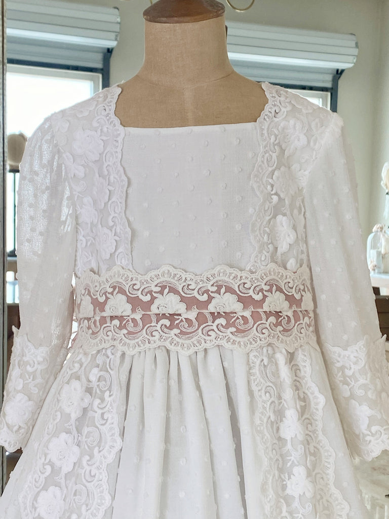Vestido Español para Primera Comunión Monserrat Lozano Mod. A5 T10