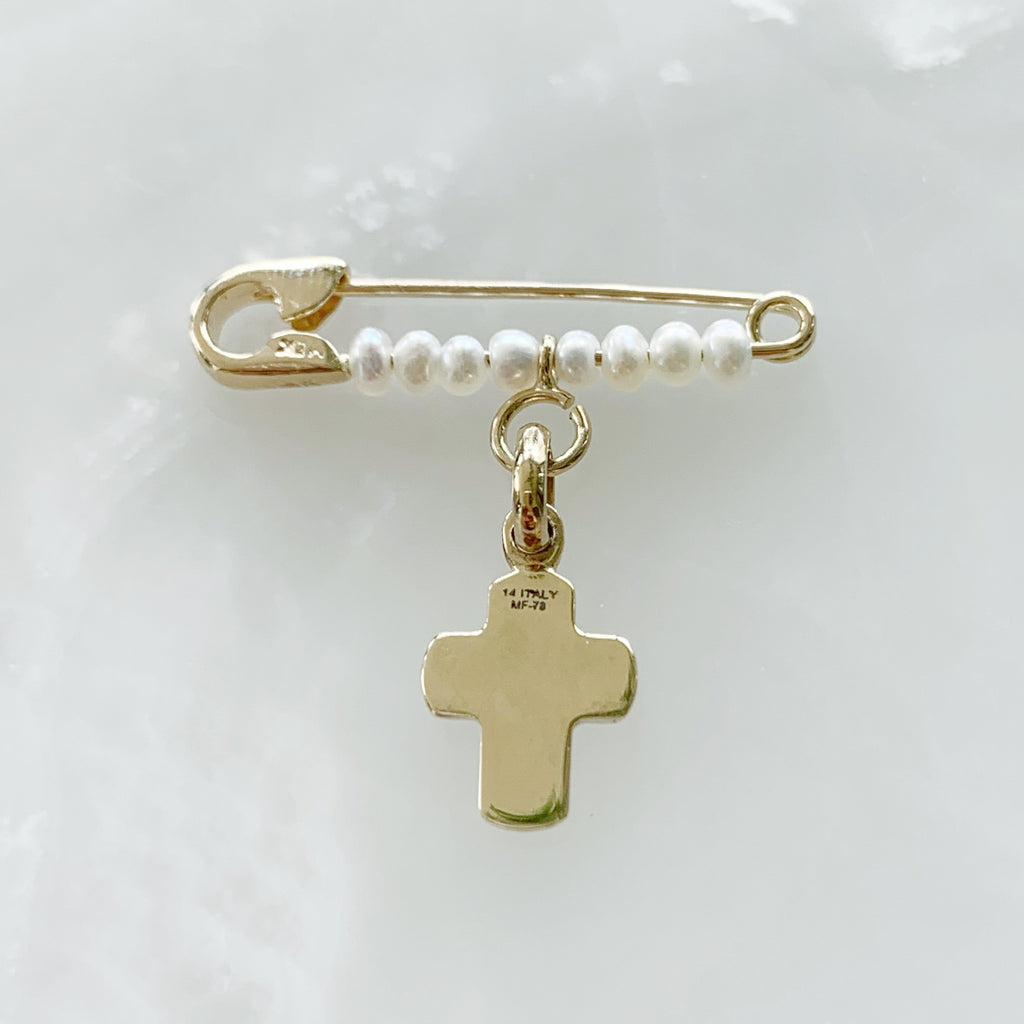 Baby Pin con Cruz Oro 14k Mod 1a4e