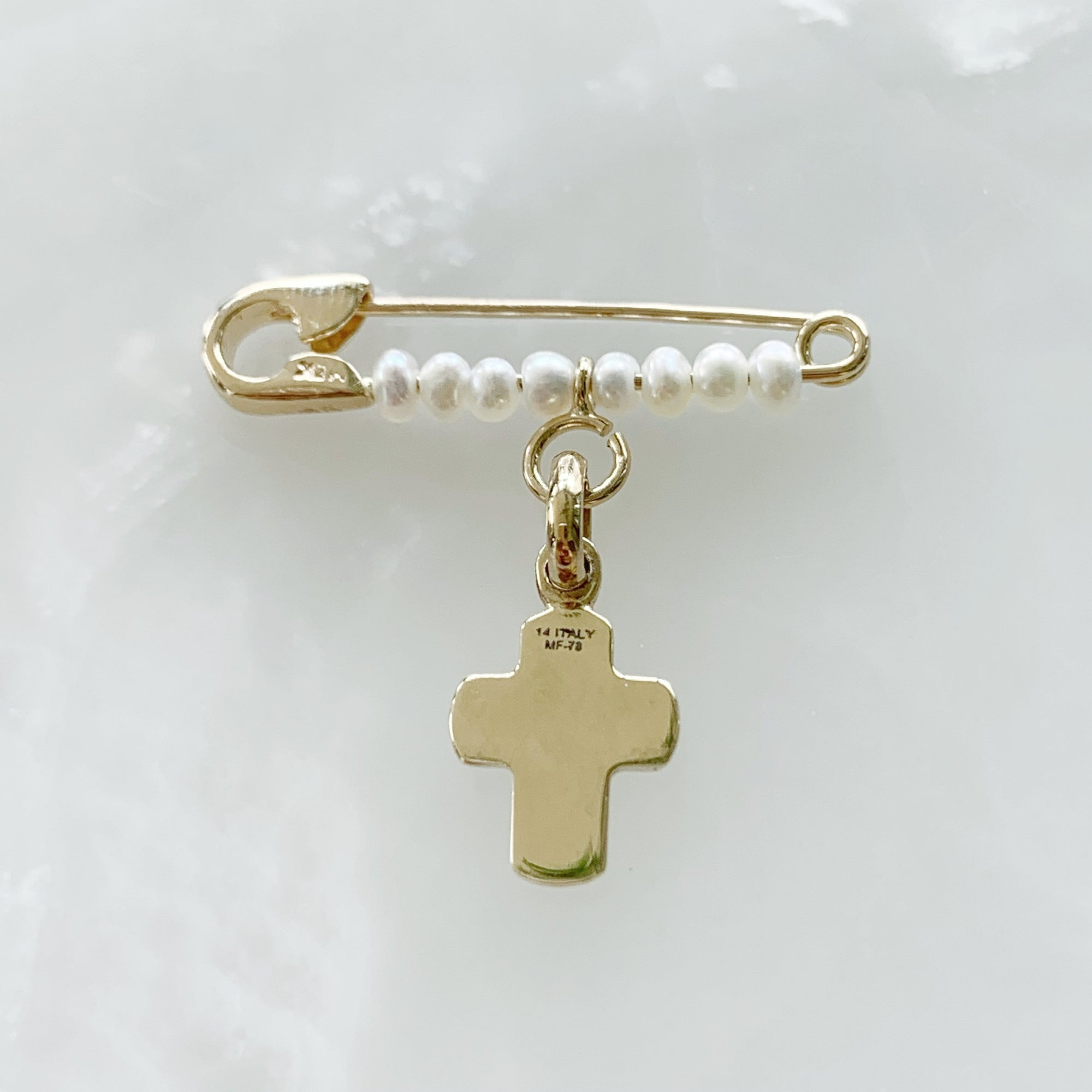 Baby Pin con Cruz Oro 14k Mod 1a4e
