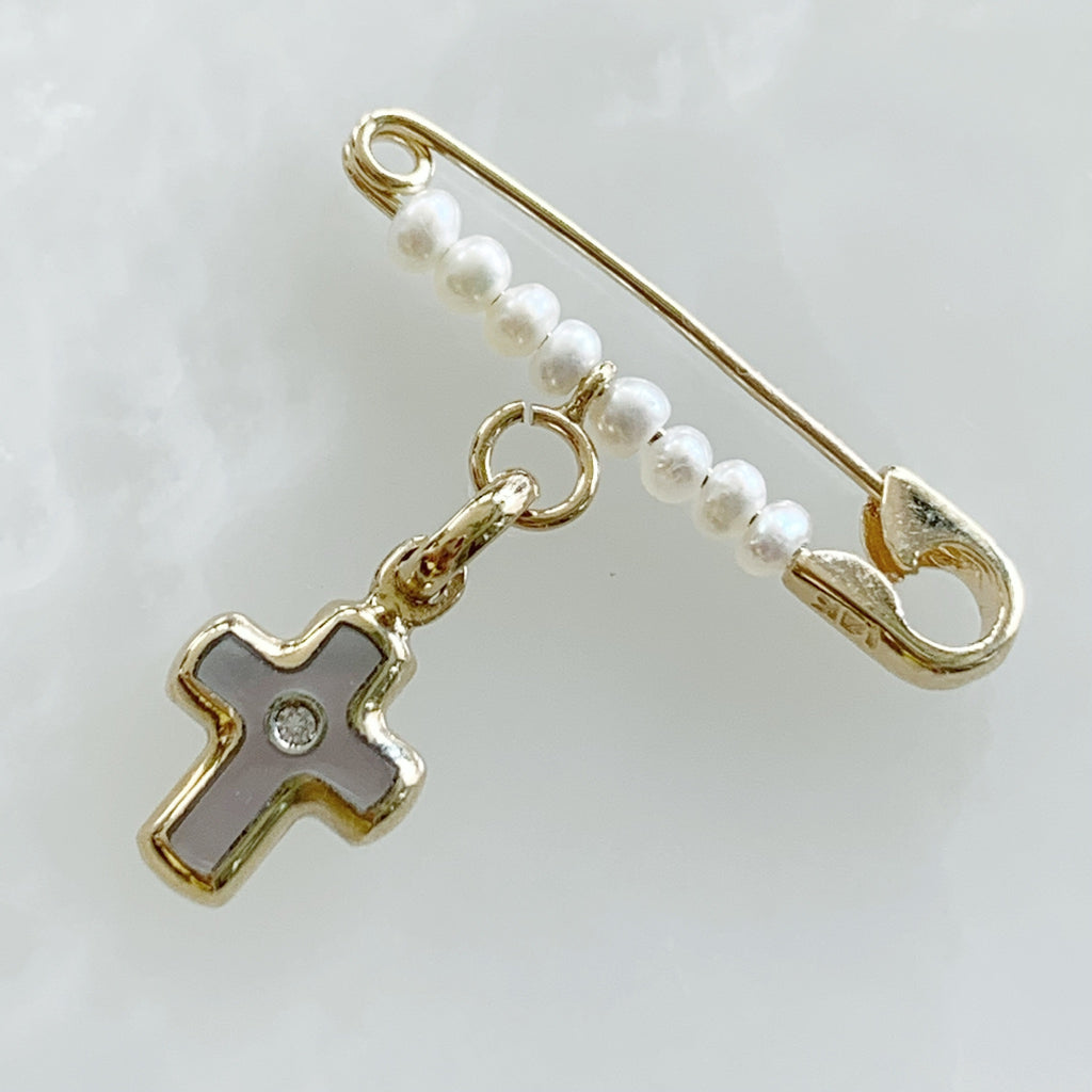Baby Pin con Cruz Oro 14k Mod 1a4e