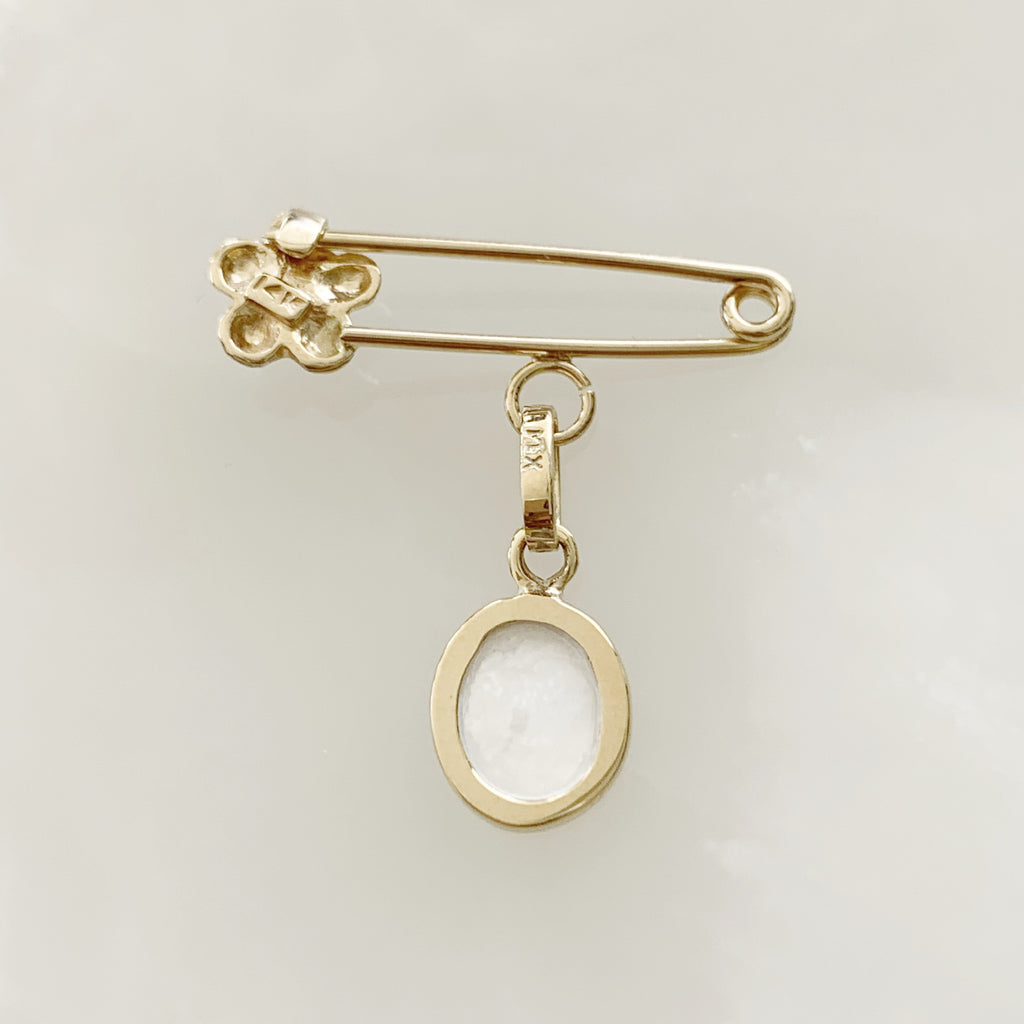 Baby Pin de la Virgen de Guadalupe Oro 14k Mod Med76-1a0e