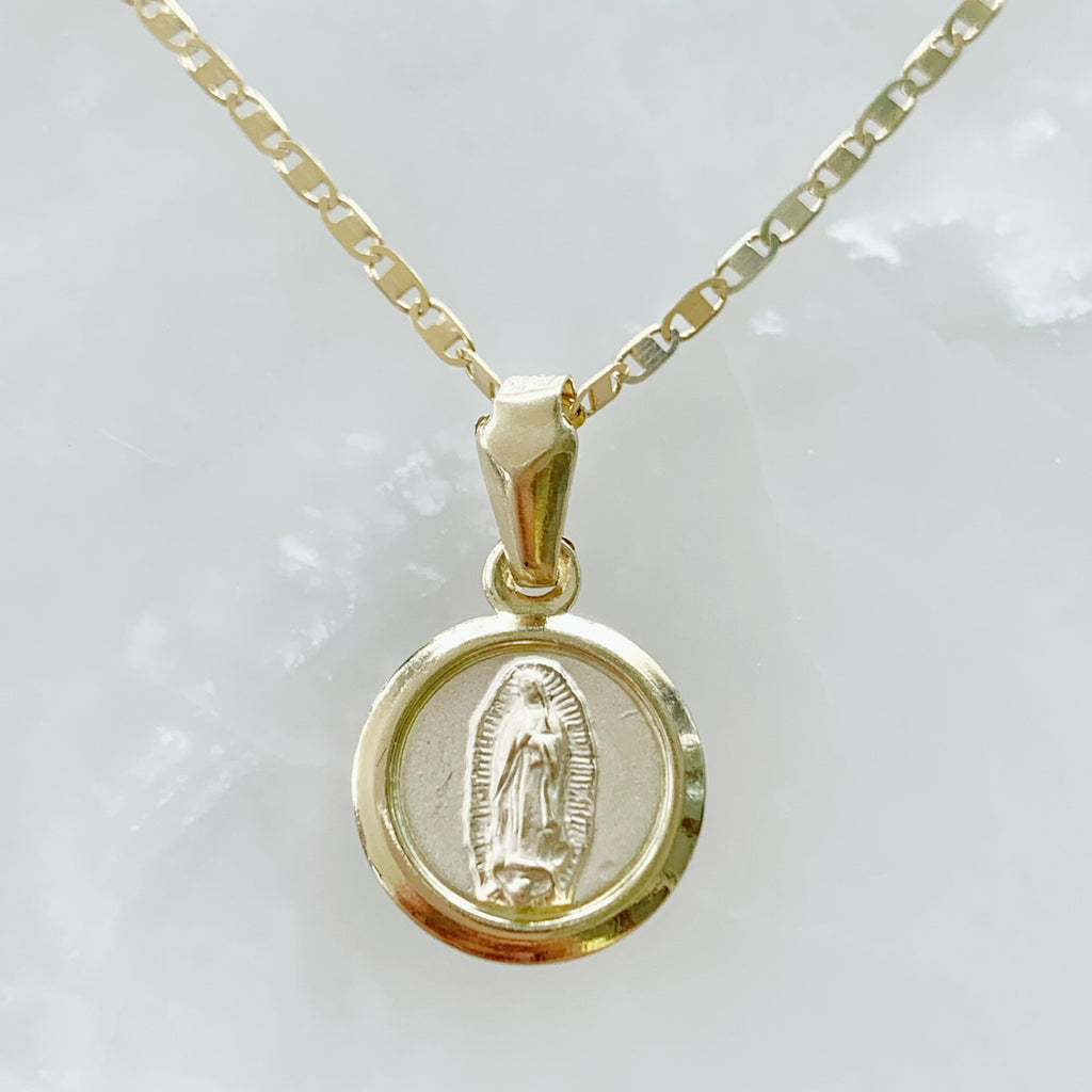 Cadena con Medalla Virgen de Guadalupe Oro 14k Mod. 1a9e