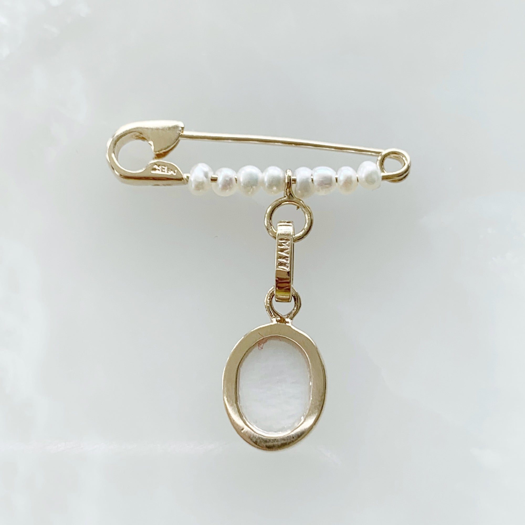 Baby Pin de la Virgen de Guadalupe Oro 14k Mod Med76-0a8e