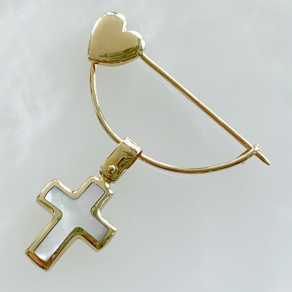 Baby Pin con Cruz Oro 14k Mod 2a1e