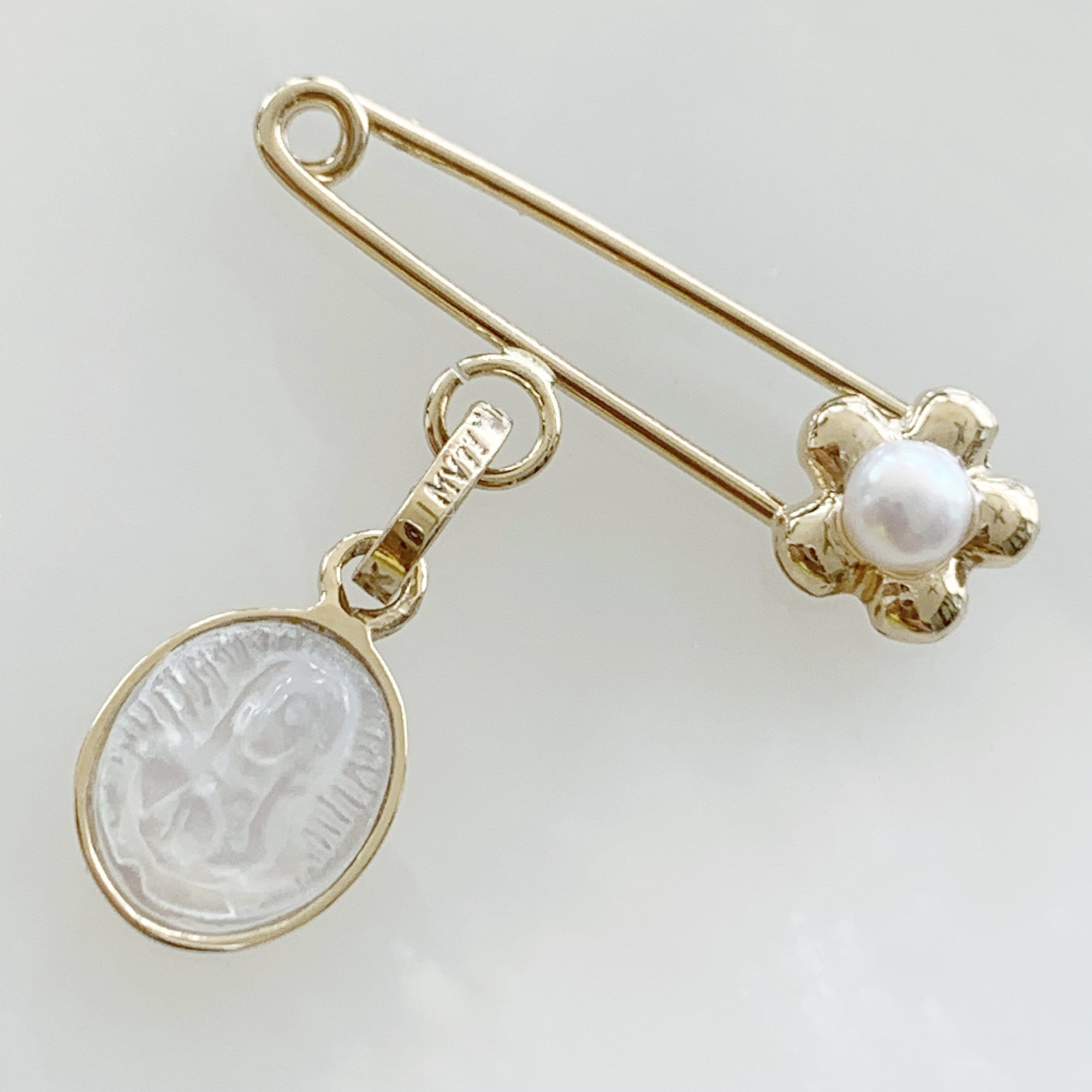 Baby Pin de la Virgen de Guadalupe Oro 14k Mod Med76-1a0e