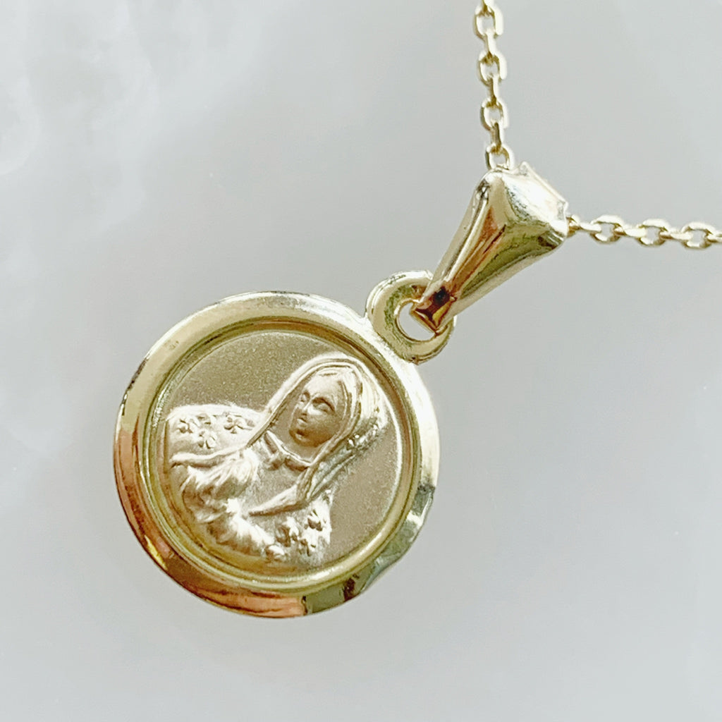 Cadena con Medalla Virgen de Guadalupe Oro 14k Mod. 1a9e