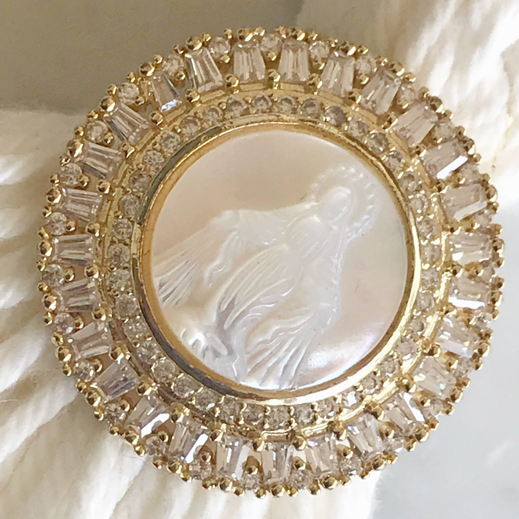 Medalla Virgen  Milagrosa para cuna de Bebe o Entrada de Casa