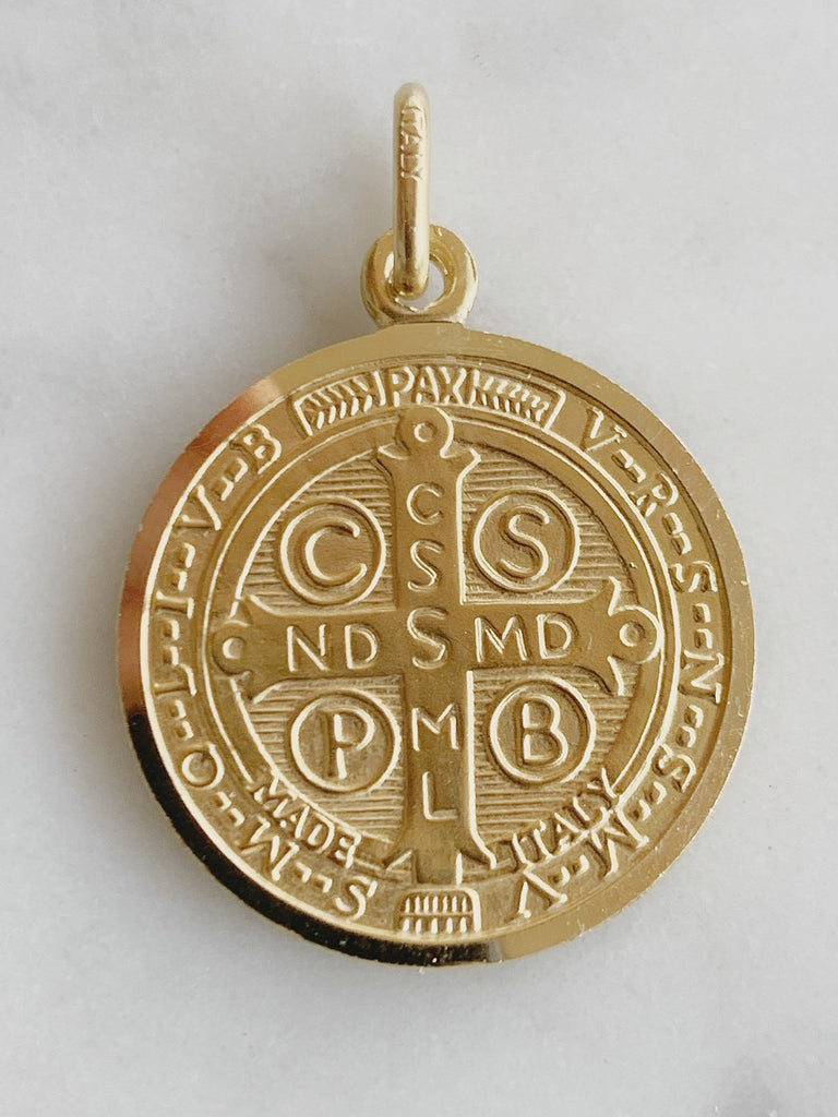 Medalla de San Benito Oro 14k mesb5a7e