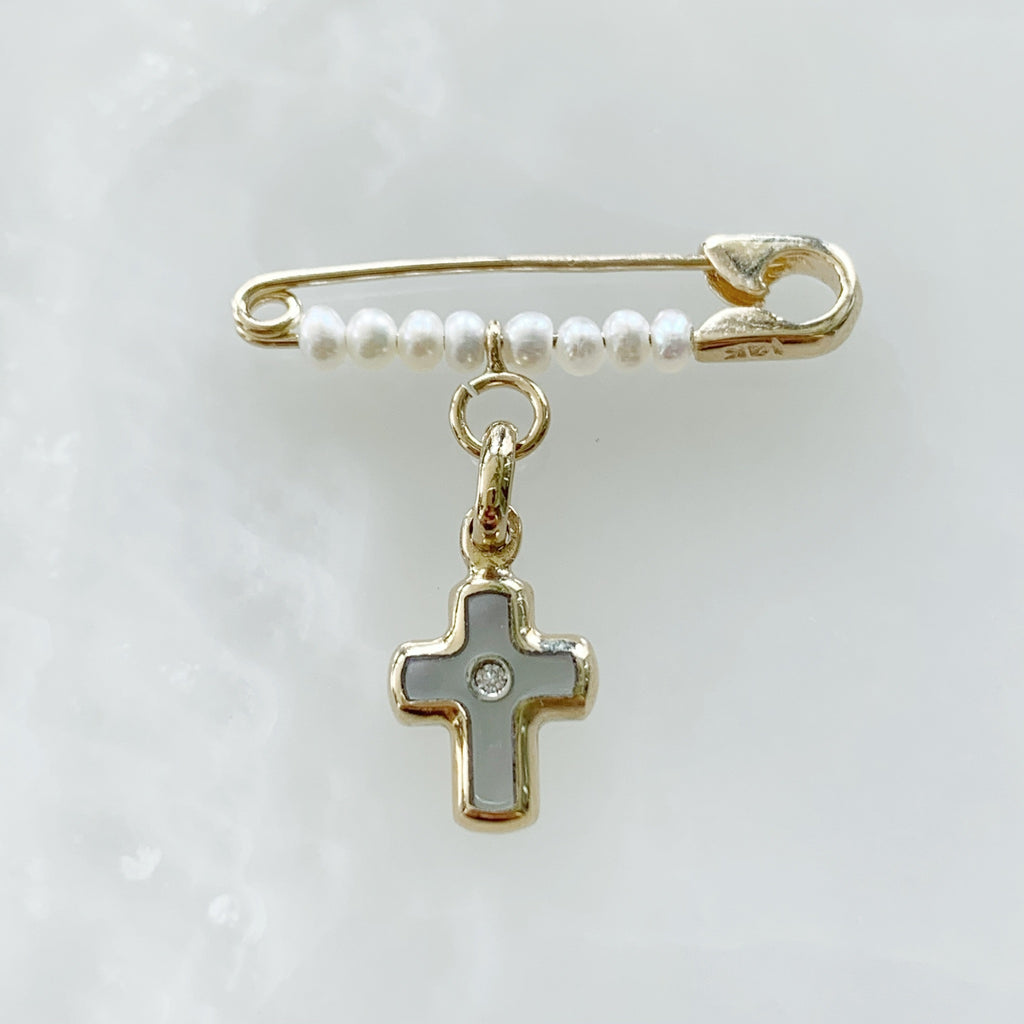 Baby Pin con Cruz Oro 14k Mod 1a4e