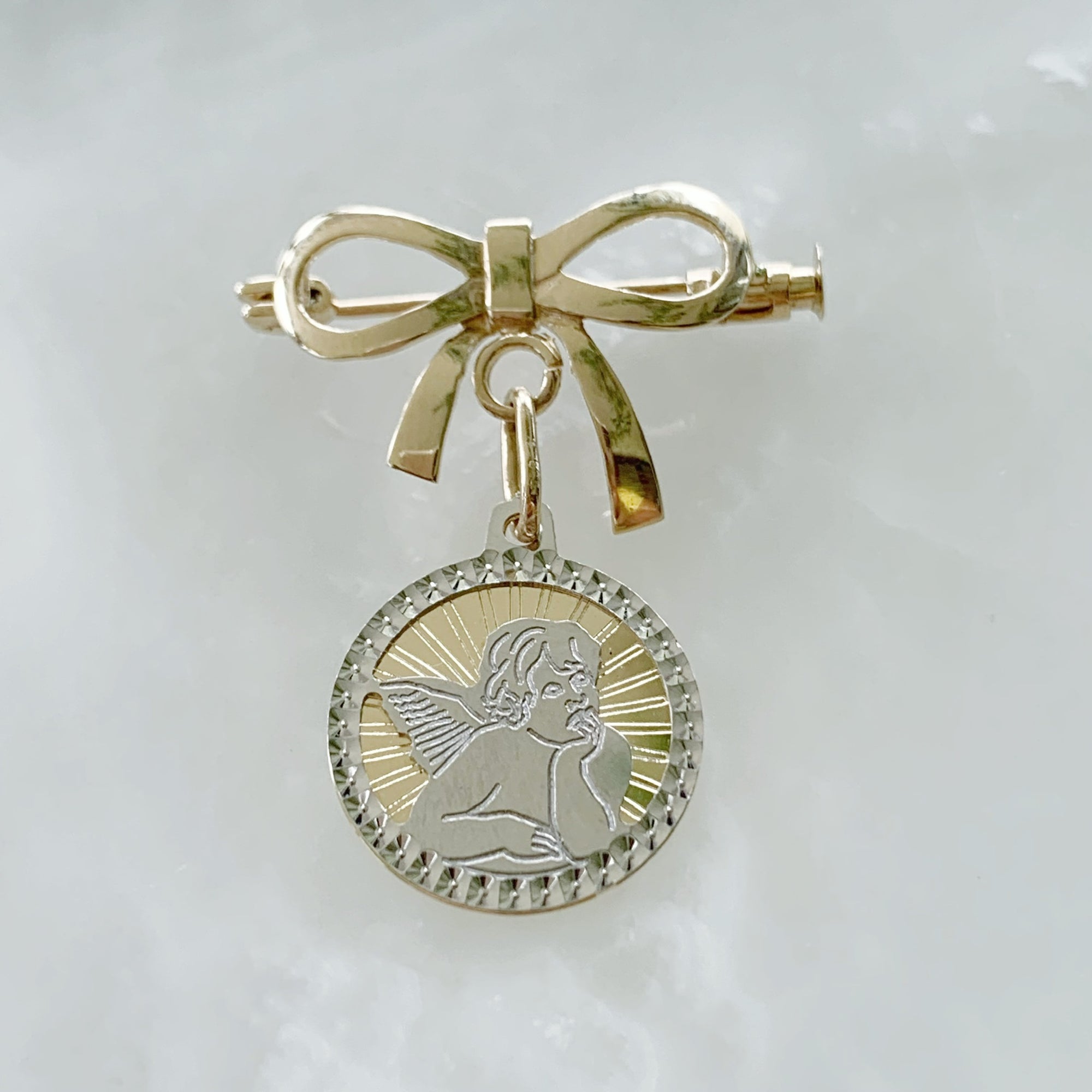 Baby Pin de Angelito Oro 14k Mod 2a4e