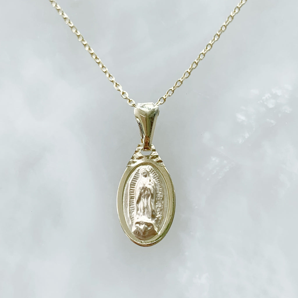 Cadena con Medalla Virgen de Guadalupe Oro 14k Mod. 1a8e