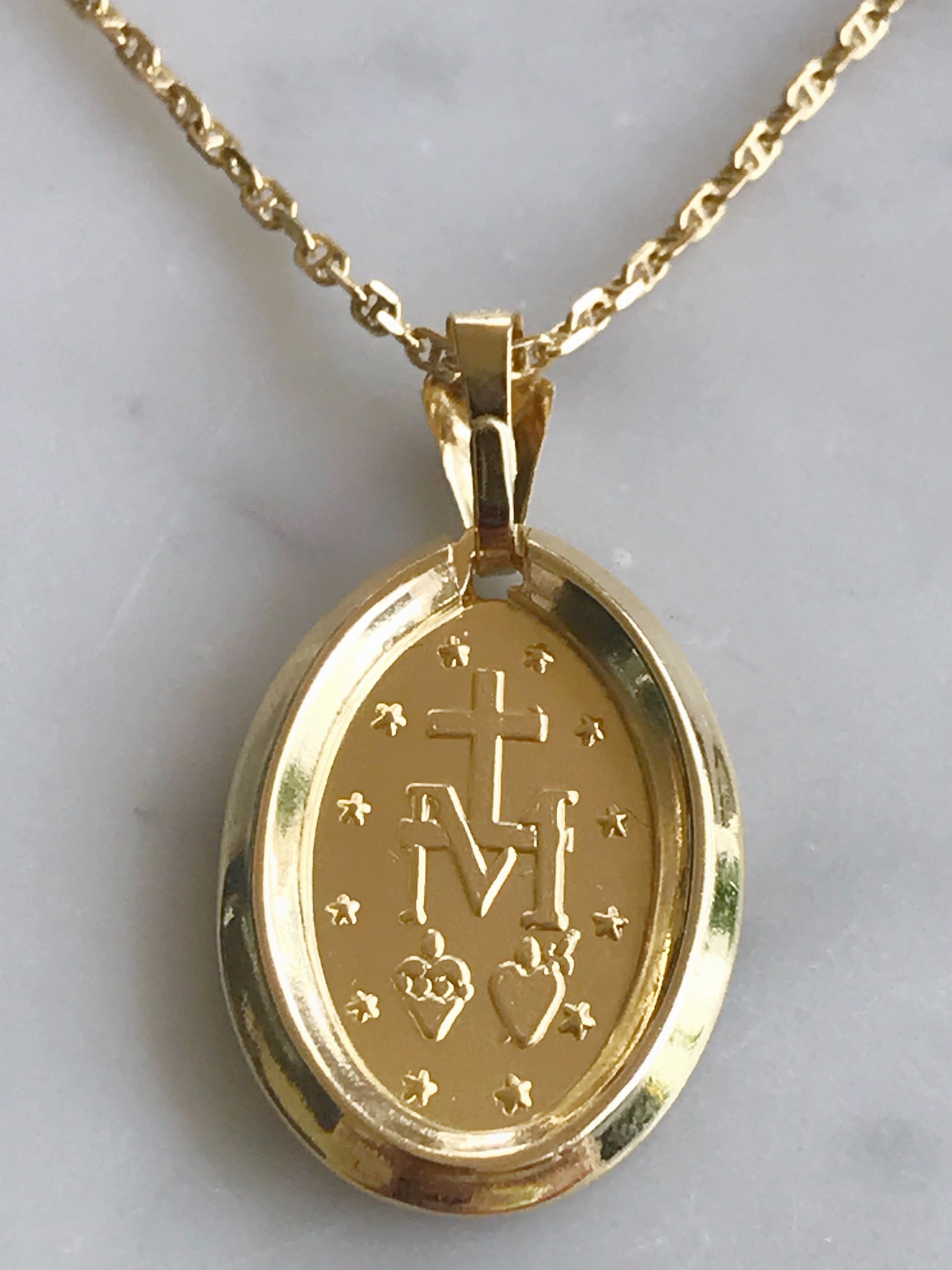 Cadena Con Medalla Oro 14k Mod Cn2a9 + Me2a3