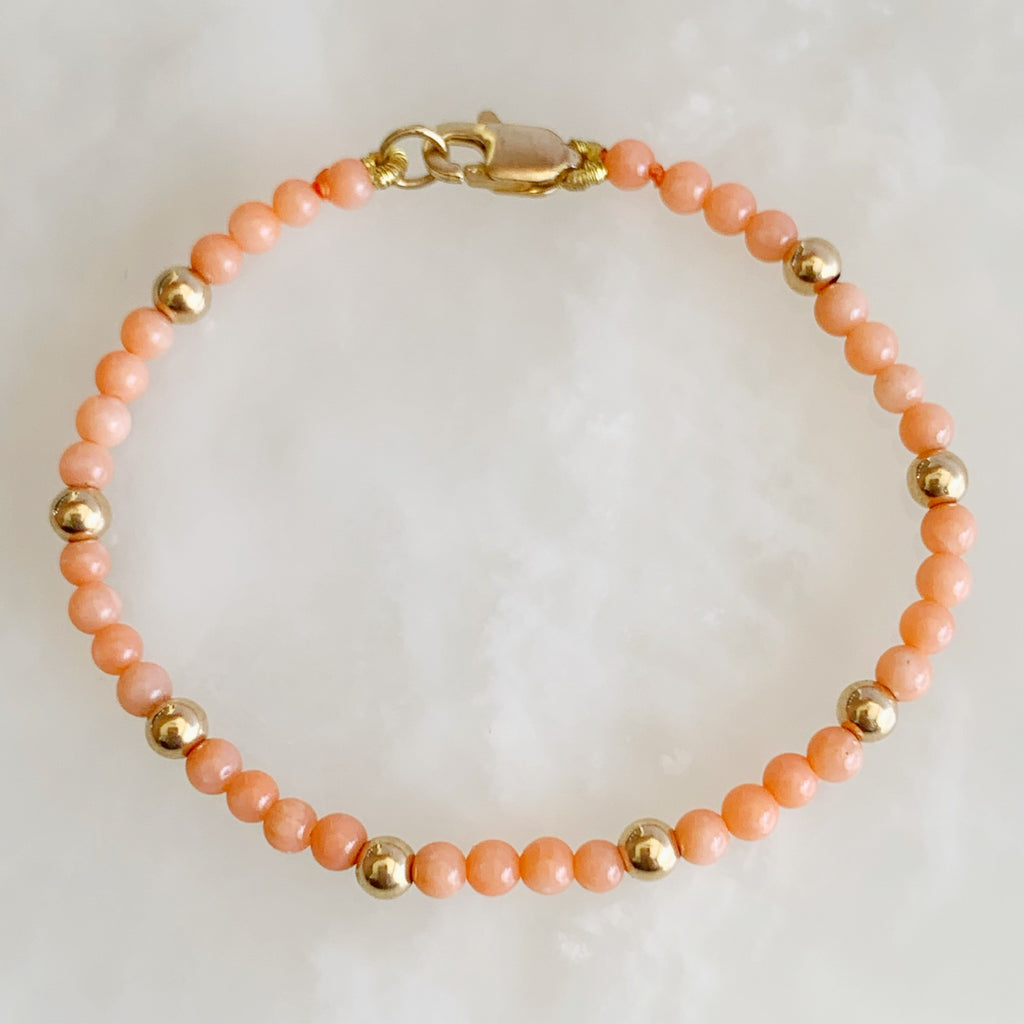 Esclava para Bebe o Niño (a) en Oro 14k Mod. Coral2