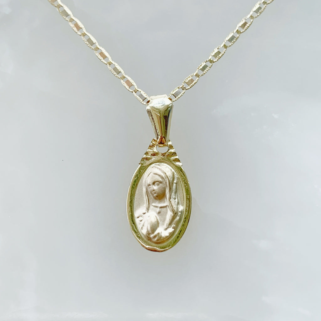 Cadena con Medalla Virgen de Guadalupe Oro 14k Mod. 1a9e