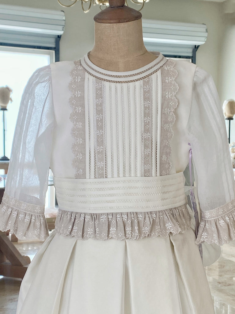 Vestido Español para Primera Comunión Monserrat Lozano Mod. 063 T8