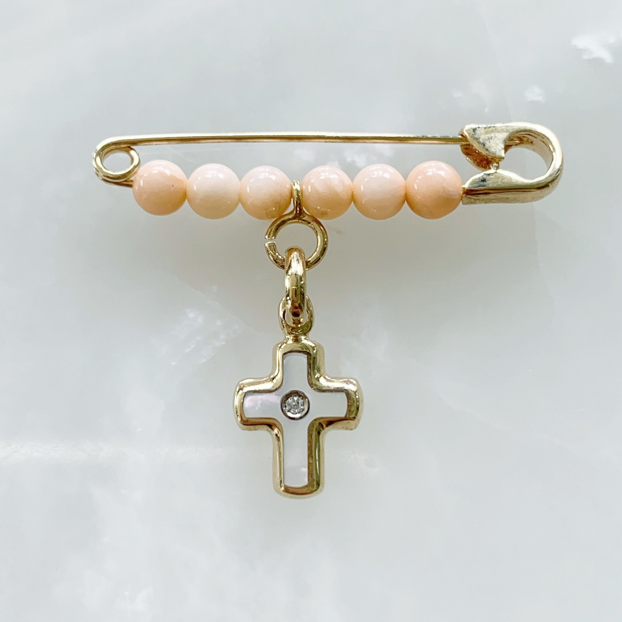 Baby Pin con Cruz Oro 14k Mod 1a6e