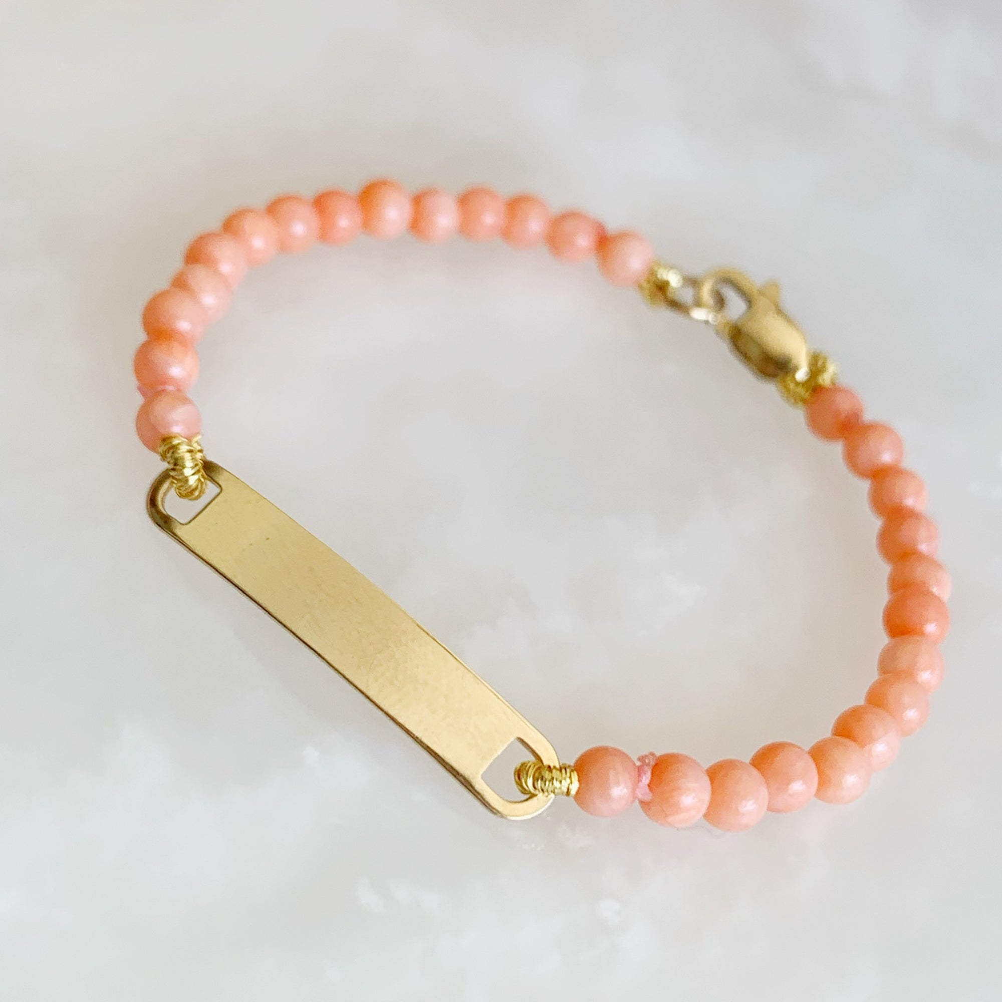 Esclava para Bebe o Niña en Oro 14k Mod. Coral10