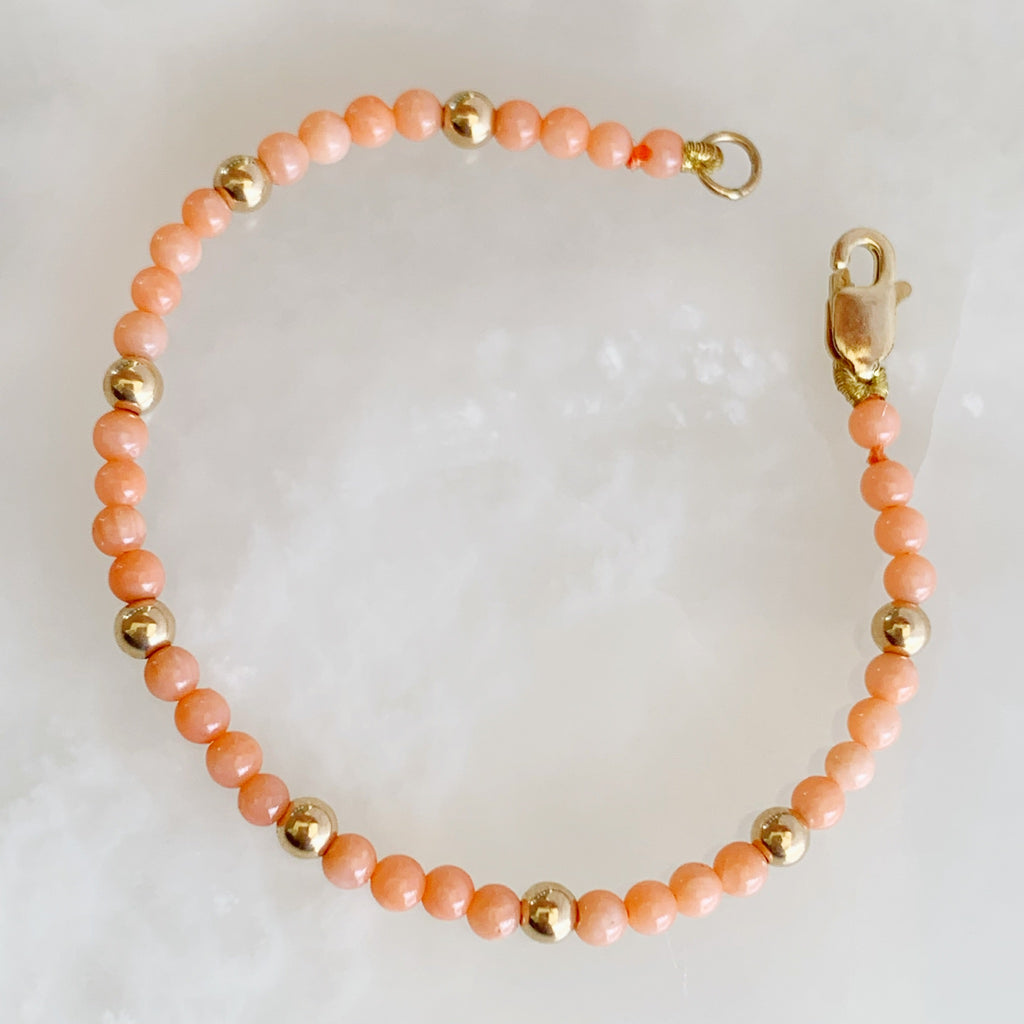 Esclava para Bebe o Niño (a) en Oro 14k Mod. Coral2
