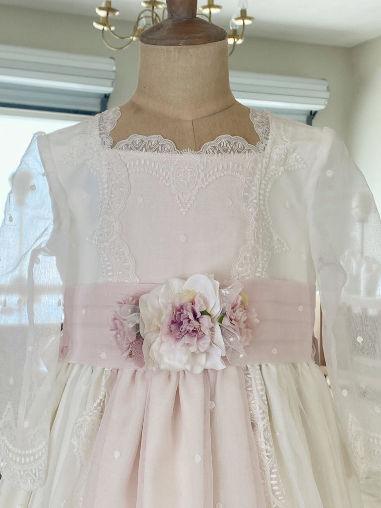 Vestido Español para Primera Comunión Monserrat Lozano Mod. 160 T8
